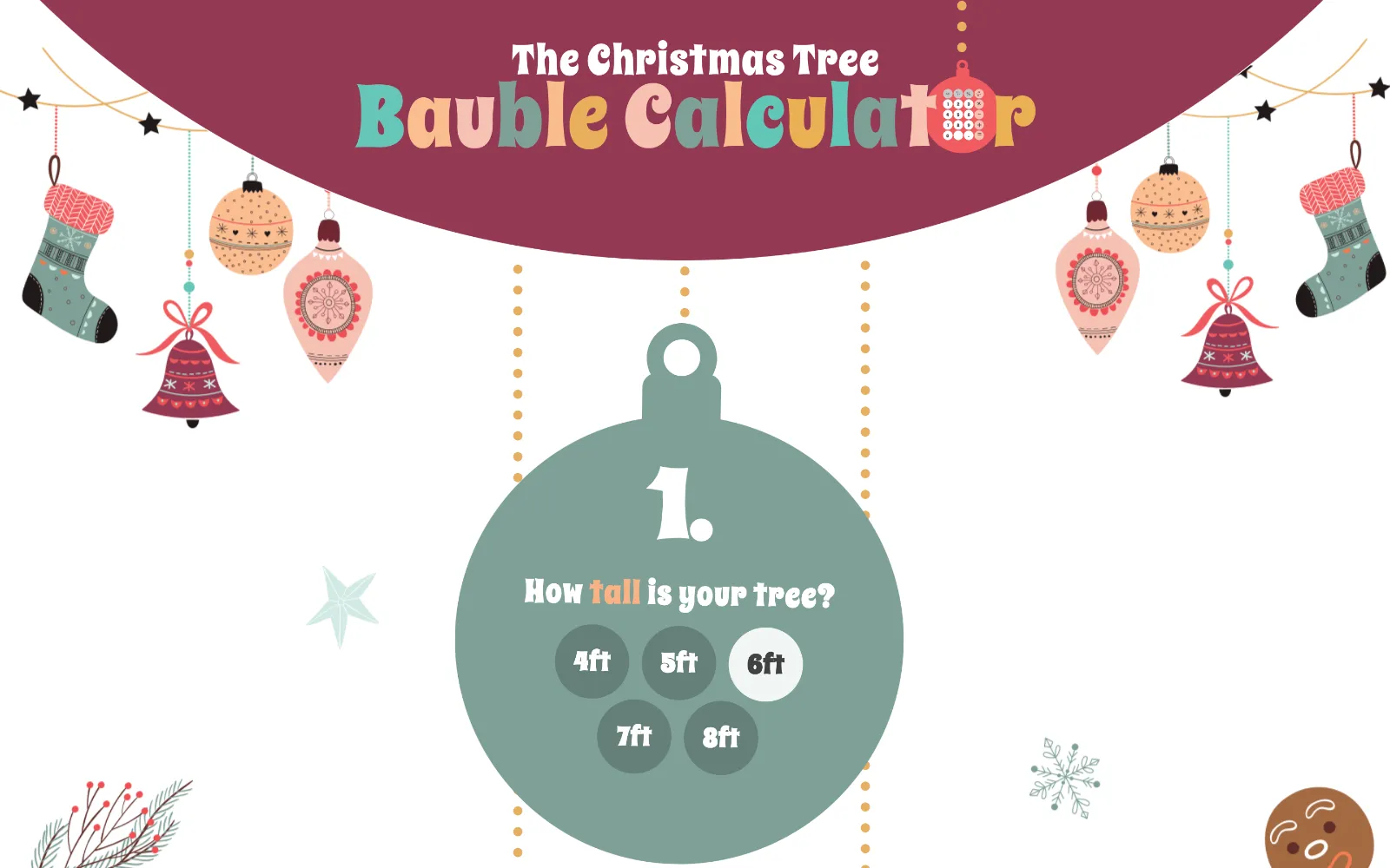 Christmas tree bauble calculator